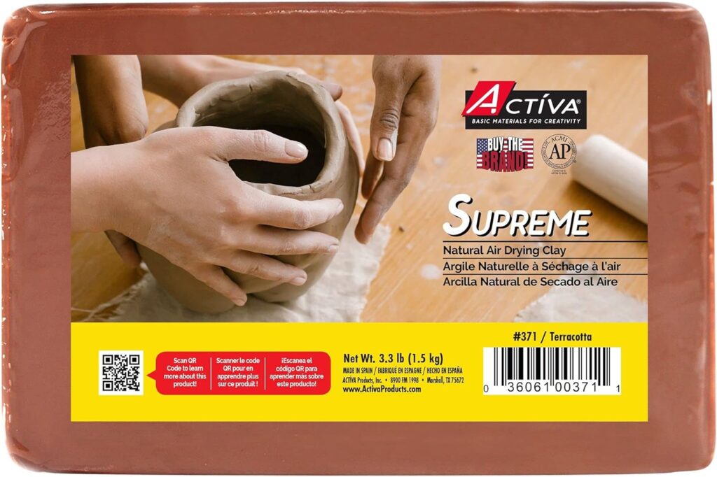 ACTIVA Supreme Artists Air-Dry Modelling, 2.2 pounds, White Clay ACTIVA Supreme Artists Air-Dry Modelling, 2.2 pounds, White Clay