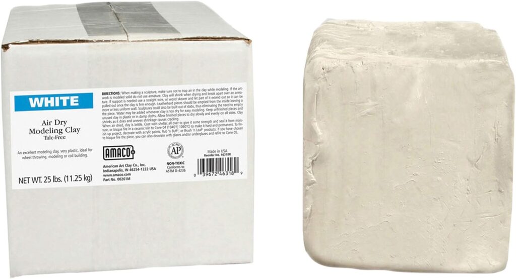 AMACO AMA46318R Air Dry Clay, 25 lbs. , White (Color may vary) AMACO AMA46318R Air Dry Clay, 25 lbs. , White (Color may vary)