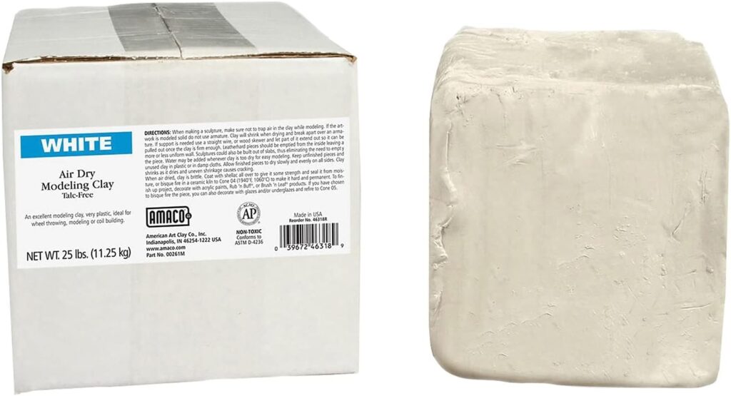 AMACO AMA46318R Air Dry Clay, 25 lbs. , White (Color may vary) AMACO AMA46318R Air Dry Clay, 25 lbs. , White (Color may vary)